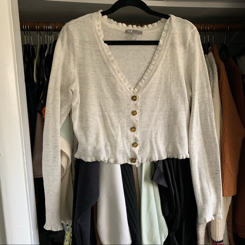Ruffled Cardigan